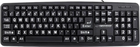 Teclado con cable Esperanza con letras grandes