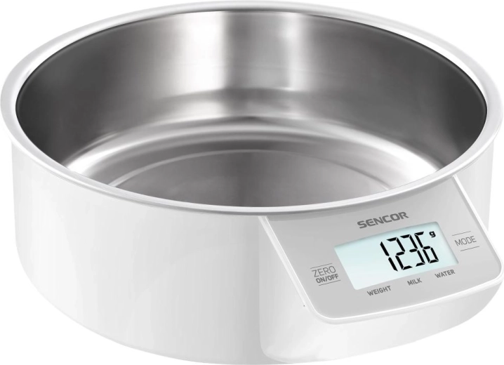 Báscula de cocina Sencor con cuenco de acero inoxidable