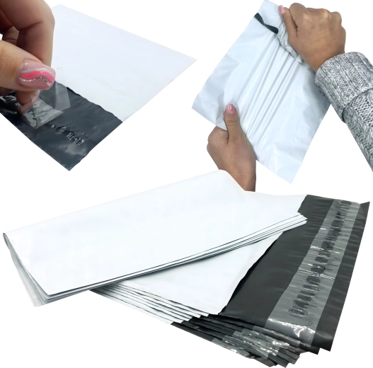 Sobres de plástico para mensajería blancos 600 × 800 mm, paquete de 50 uds.