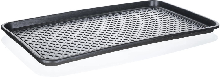 Bandeja escurridora para calzado 75 × 38 cm, plástico negro