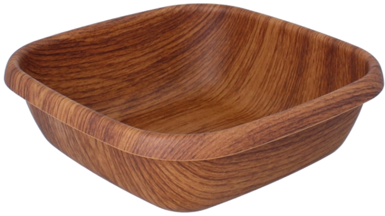 Cuenco de plástico marrón 23 cm