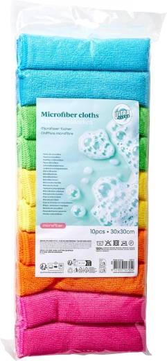 Paños de microfibra 30 × 30 cm, 200 g/m², set de 10 uds.