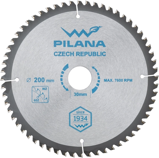 Disco de sierra PILANA SK 5255 WZ 200 × 2,2 × 30, 60 dientes