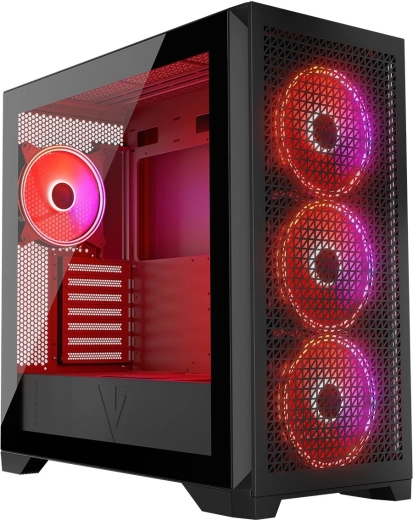 Caja de ordenador VOLCANO Expanse T Apex ARGB, negra, midi tower