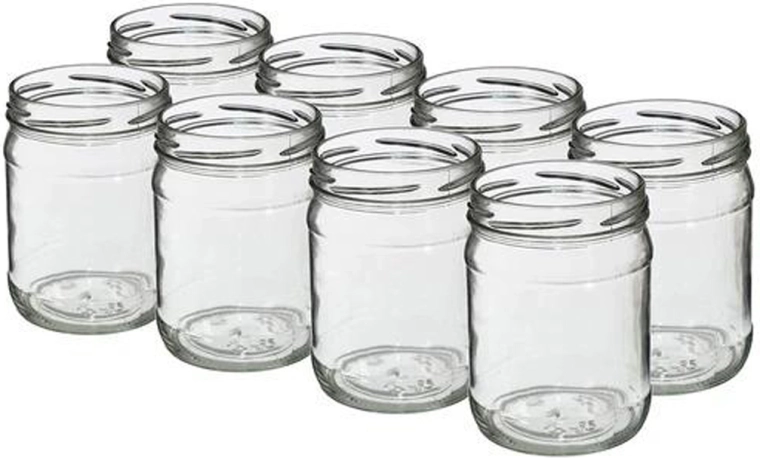 Juego de tarros de conserva Twist 500 ml sin tapas, 8 uds