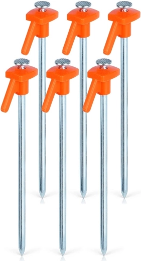 Juego de piquetas de tienda 21 cm – 6 uds