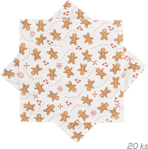 Servilletas de papel Perníček 33 × 33 cm, 20 uds
