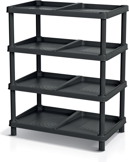 Estantería para zapatos TASSY RACK negro reciclado