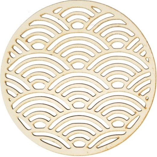 Posavasos de madera beige 10 cm