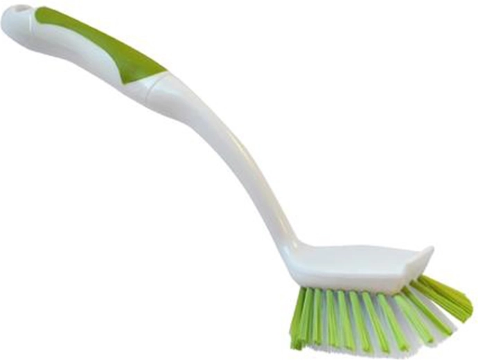Cepillo ovalado para vajilla TORO, blanco-verde