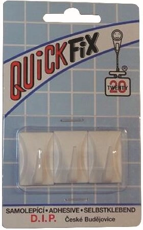 Ganchos de plástico autoadhesivos, rectangulares, blancos (3 uds.)