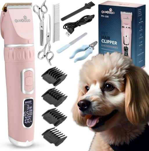 Máquina cortapelos para mascotas Pethaus PH-100 rosa