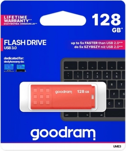 Memoria USB flash Goodram UME3 128GB USB 3.0 naranja