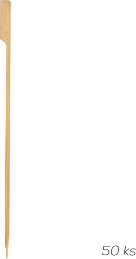 Brochetas de bambú para barbacoa 25 cm 50 uds