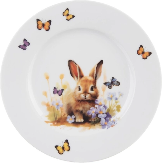 Plato de postre Primavera con conejo 20 cm