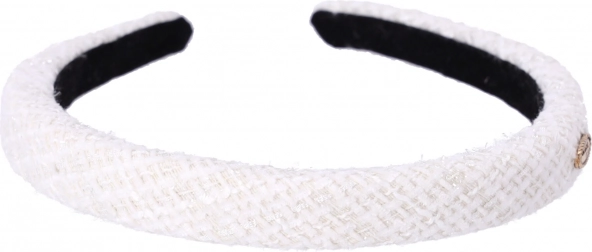 Diadema trenzada blanca para el cabello
