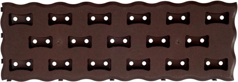 Pasarela modular para parterres, plástico marrón 60 × 20 cm (8 uds., 0,95 m²)