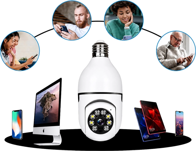 Conexión Wi‑Fi inalámbrica para vigilancia doméstica