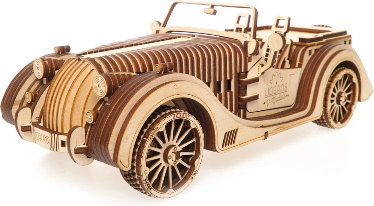 Modelo mecánico de madera UGEARS Roadster VM-01 – rompecabezas 3D