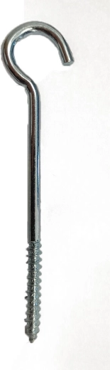 Gancho para lámpara 100 × 4,5 mm galvanizado, paquete de 150 uds.