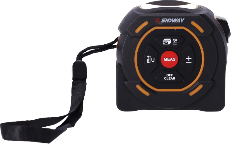 Telémetro láser y cinta métrica retráctil SNDWAY SW-TM60 roja