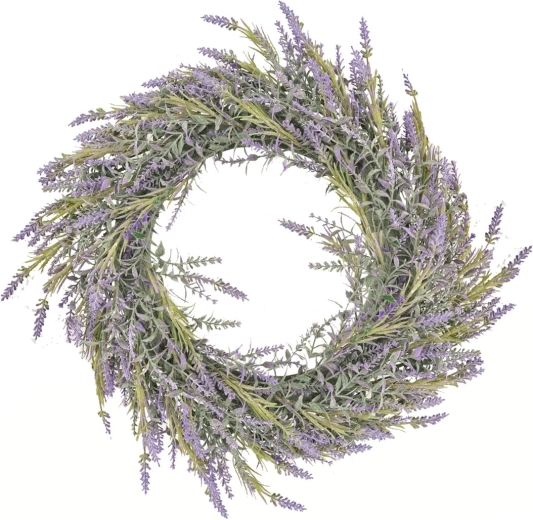 Corona decorativa de lavanda 38 cm