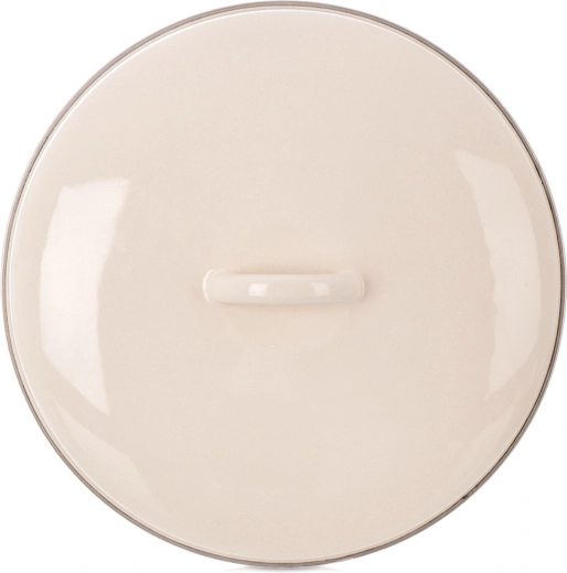Tapa esmaltada crema 29 cm