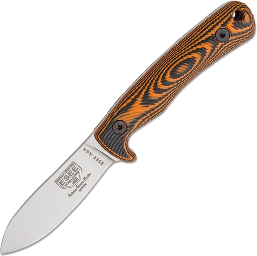 Cuchillo de caza ESEE AGK con hoja CPM S35VN, stonewash, mango G10