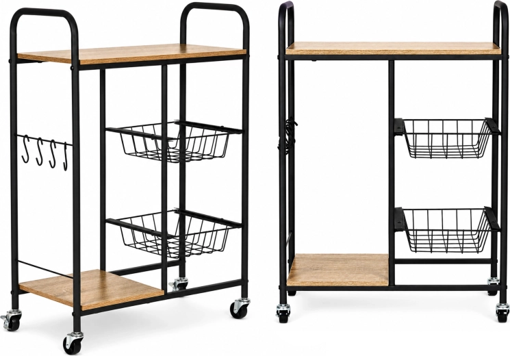 Estantería de cocina móvil con ruedas y cestas extraíbles ModernHome