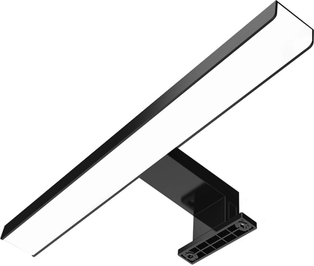 Luz LED de baño Solight sobre espejo 3 en 1, 7 W, 4000 K, IP44, 40 cm, negra
