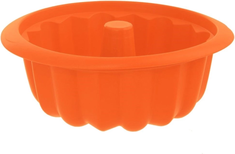 Molde de silicona para bizcocho tipo bundt con chimenea naranja SILLINIE