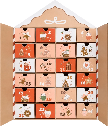 24 cajones para sorpresas de Adviento