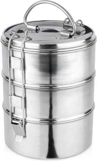 Vilde fiambrera de acero inoxidable de 3 niveles 3×900 ml