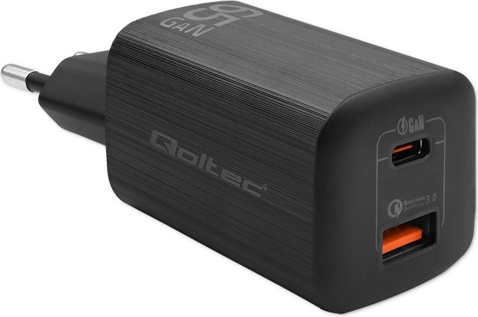Cargador de red 65 W GaN ULTRA con USB‑C PD y USB, negro