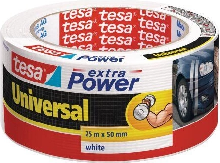 Cinta adhesiva universal blanca 50 mm × 10 m