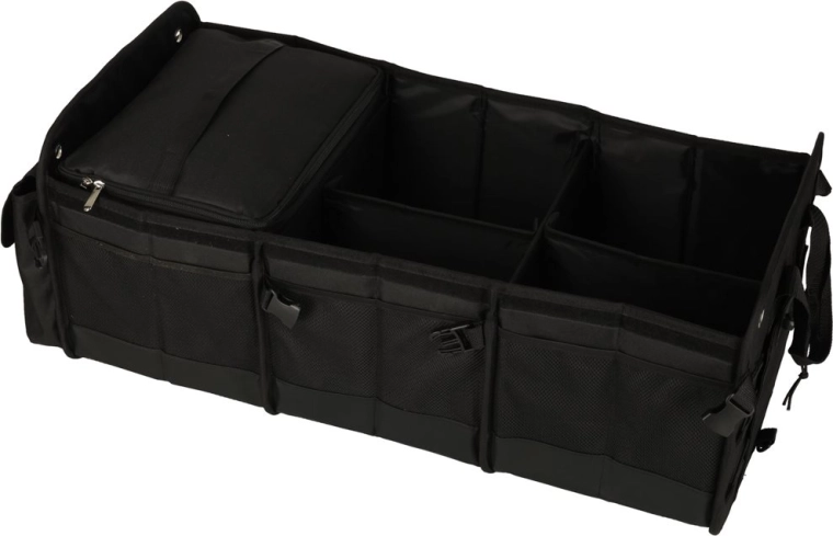 Organizador plegable para el maletero del coche con 3 compartimentos y bolsa térmica XXL