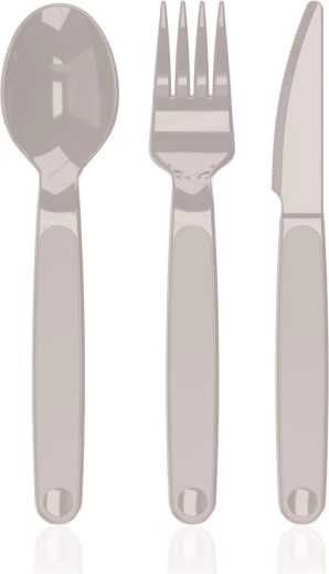 Juego de cubiertos de plástico LATTE CULINARIA, 3 piezas
