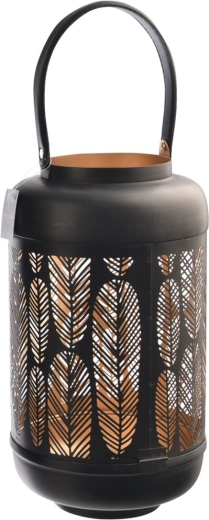 Candelabro LEAF negro-dorado 38 cm