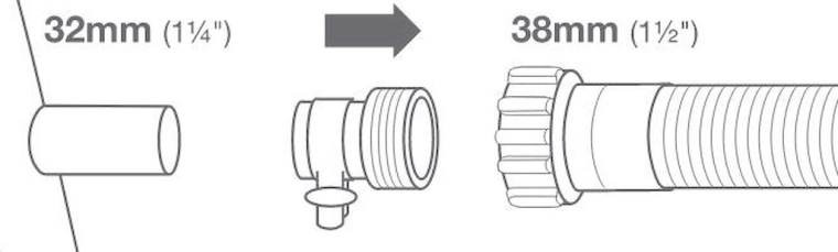 Adaptador Intex B para conectar mangueras de piscina 32/38 mm (2 uds.)