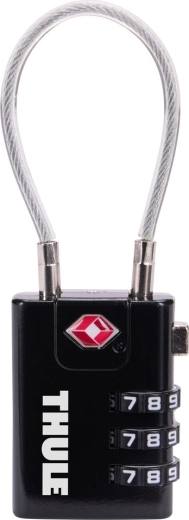 Candado de combinación Thule TSA con cable de acero - negro