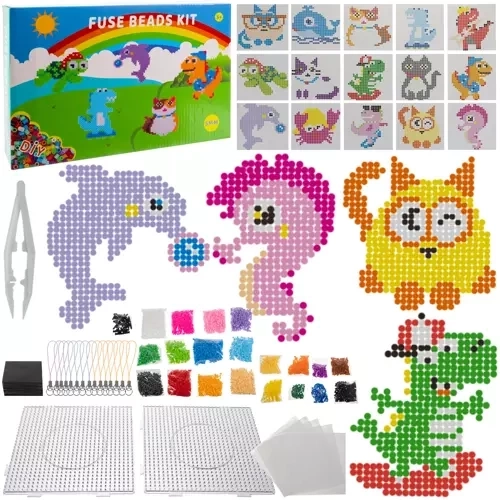 Cuentas para planchar XXL set 6500 uds Kruzzel
