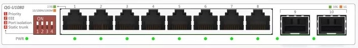 Dos uplinks 10G SFP+ para una conexión troncal ultrarrápida