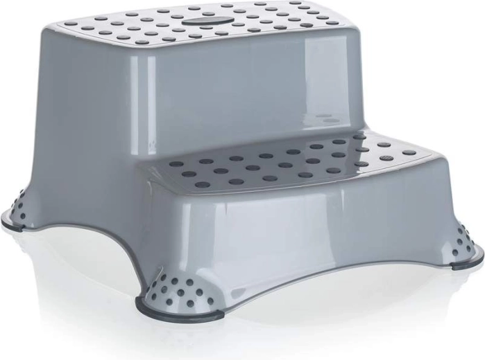 Escalera de dos peldaños gris