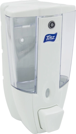 Dispensador de jabón de pared 0,45 l blanco/transparente - 1 unidad