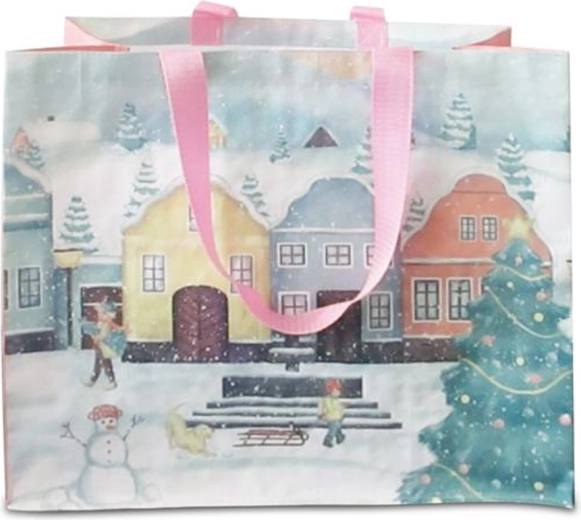 Bolsa de compra Aldea navideña 43 × 37 × 21,5 cm