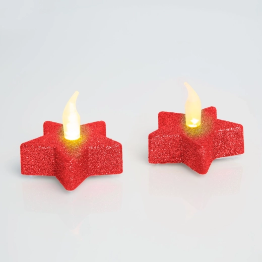 Vela de té LED en forma de estrella - 1 unidad