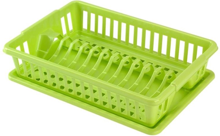 Escurreplatos de plástico con bandeja HEIDRUN 38 × 26 cm