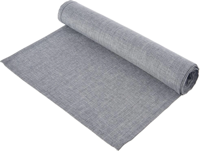 Camino de mesa de poliéster 160 × 30 cm, gris claro