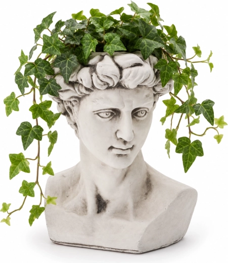 Busto decorativo de David con macetero