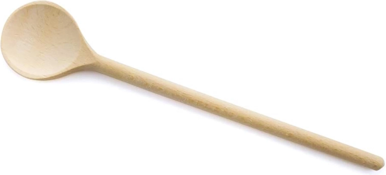 Cuchara de madera redonda BANQUET BRILLANTE 25 cm de madera de haya
